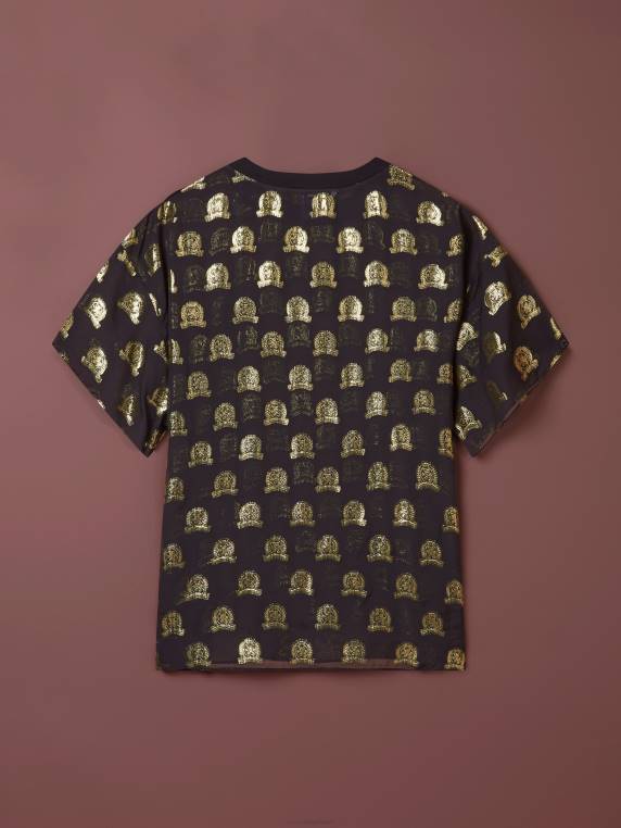 חולצת טי-שירט של אוסף קרסט ויסקוזה NX202861 שָׁחוֹר Tommy Hilfiger