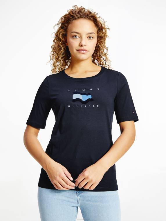 חולצת טריקו של דגל עדר NX202874 שמיים מדבריים Tommy Hilfiger