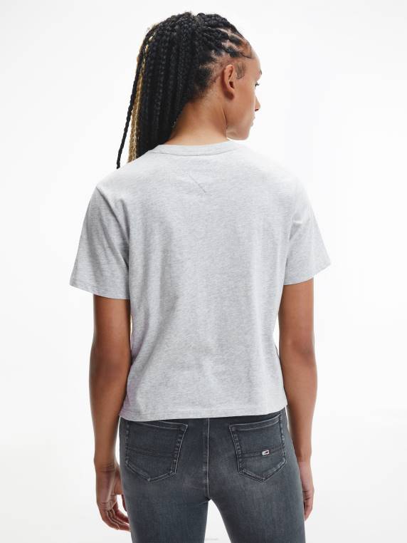 טי לוגו חיוני קלאסי NX202876 אברש אפור בהיר Tommy Hilfiger