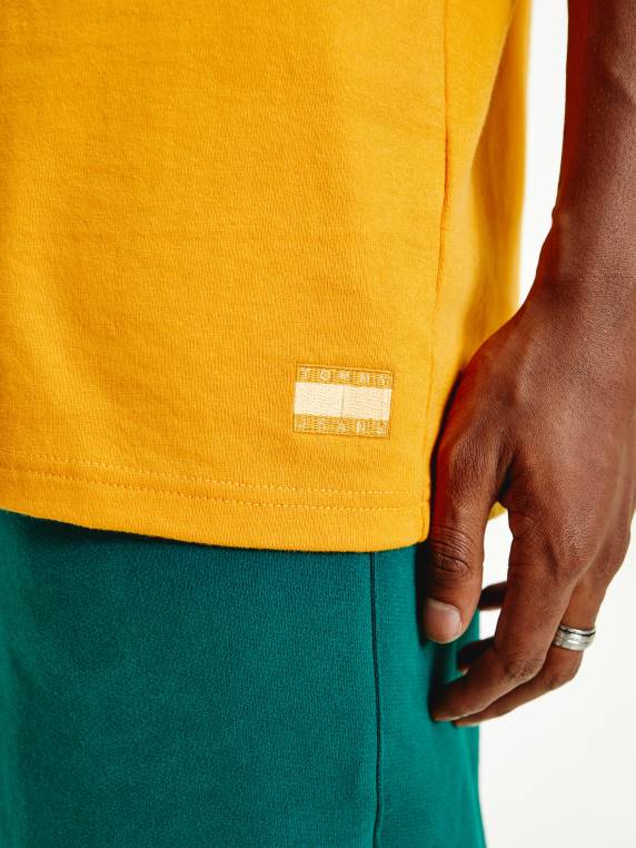 חולצת טי עם צווארון צווארון NX202877 צהוב ערבה Tommy Hilfiger