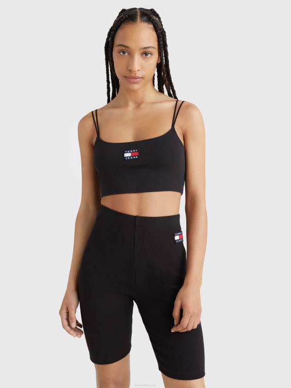 תג צלעות קרופ סרוג NX202917 שָׁחוֹר Tommy Hilfiger