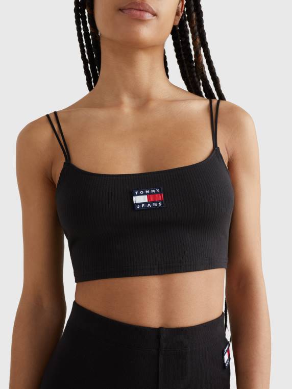 תג צלעות קרופ סרוג NX202917 שָׁחוֹר Tommy Hilfiger