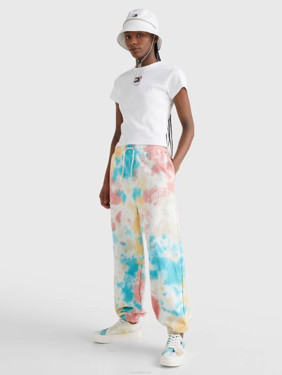 חולצת טריקו קצוצה תג NX202919 לבן Tommy Hilfiger