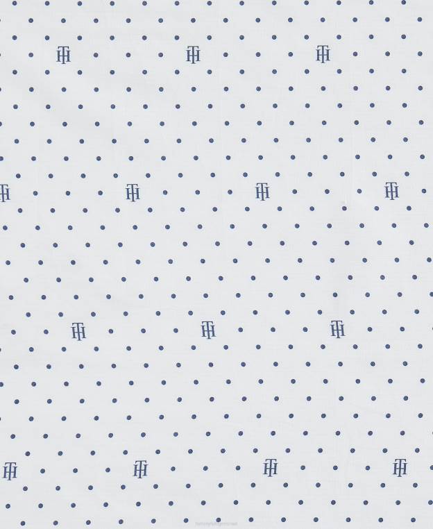 זוג ציפית סטנדרטית קוויאר מנוקד NX202 לבן Tommy Hilfiger