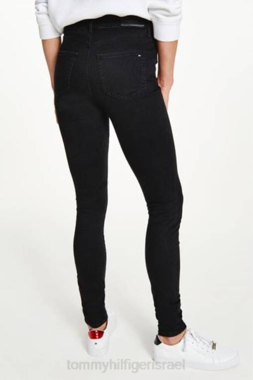 ג'ינס סקיני גמיש בגזרה גבוהה של הארלם NX203009 שָׁחוֹר Tommy Hilfiger