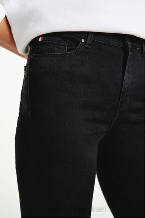 ג'ינס סקיני גמיש בגזרה גבוהה של הארלם NX203009 שָׁחוֹר Tommy Hilfiger