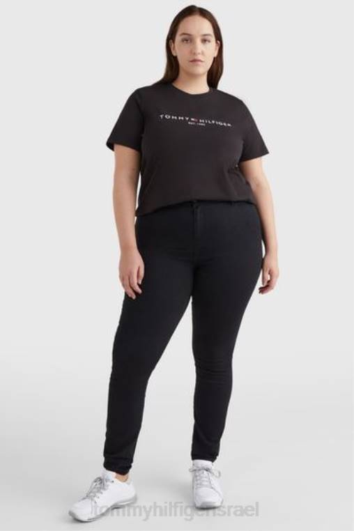 חולצת טריקו עקומה NX203010 שָׁחוֹר Tommy Hilfiger