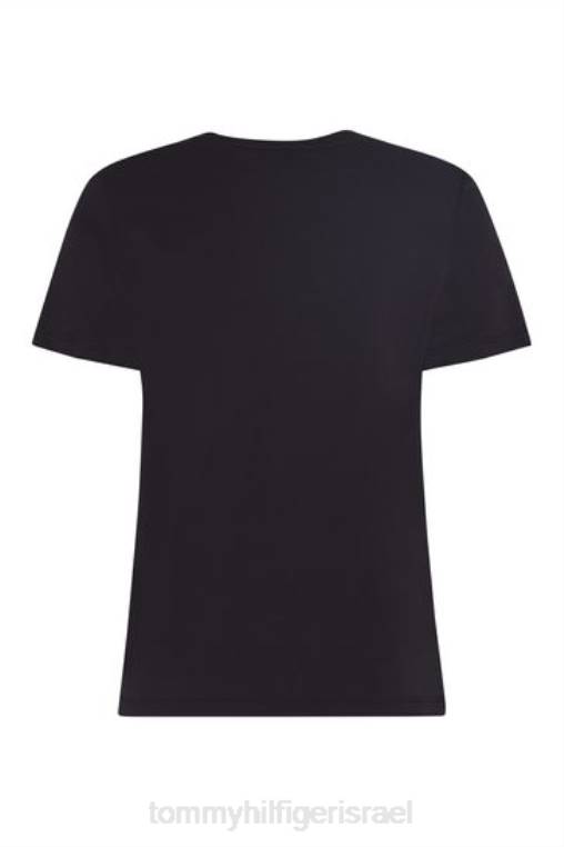 חולצת טריקו עקומה NX203010 שָׁחוֹר Tommy Hilfiger