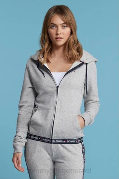 קפוצ'ון מרופדת לוגו NX203025 אפור Tommy Hilfiger