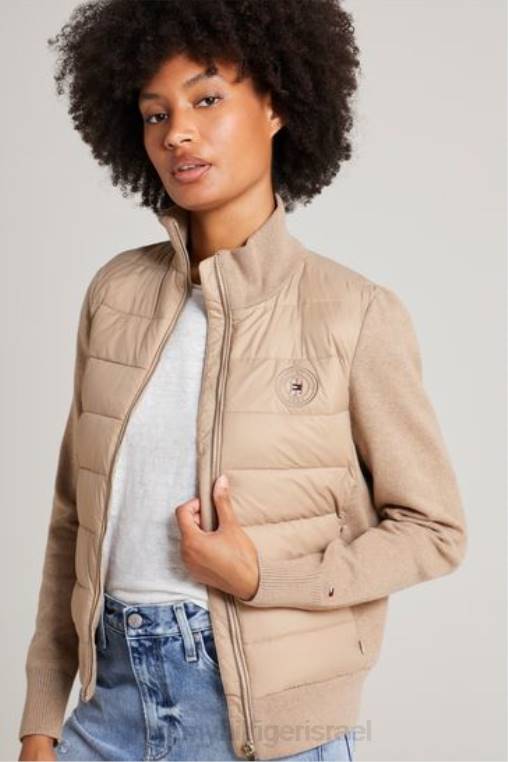 ז'קט מיקס סרוג NX203034 חום Tommy Hilfiger