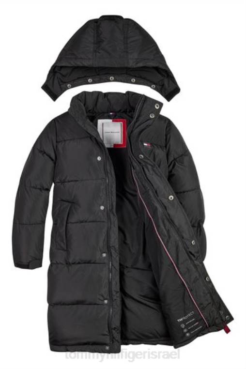 מעיל פארקה אלסקה מקסי NX203036 שָׁחוֹר Tommy Hilfiger