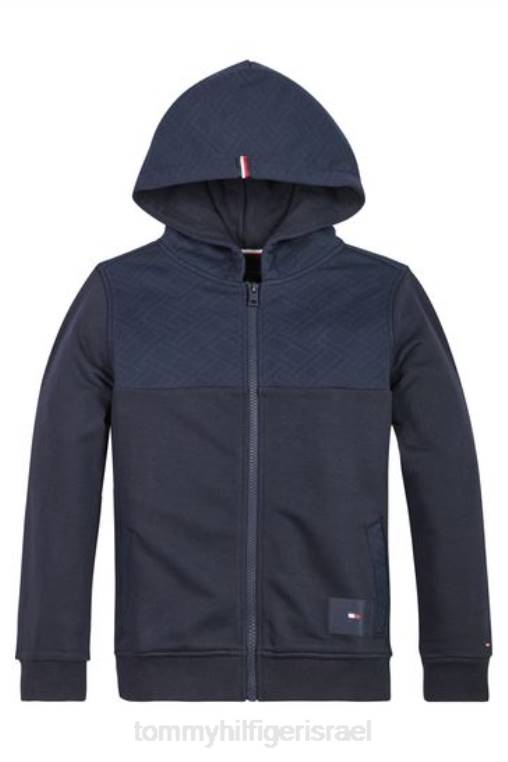 מגשר עם רוכסן דרך מונוגרמה NX203050 כְּחוֹל Tommy Hilfiger