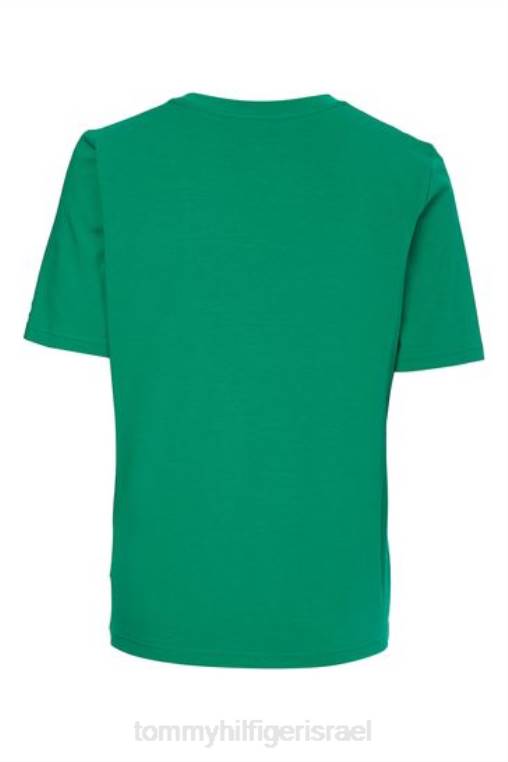 חולצת טריקו חיונית ממותגת NX203095 ירוק Tommy Hilfiger