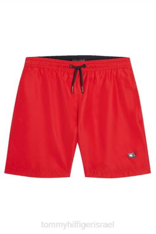 מכנסי ים מוצקים NX203114 אָדוֹם Tommy Hilfiger