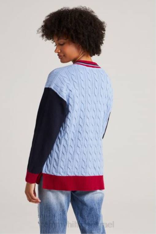 קרדיגן סרוג בכבלים NX203187 כְּחוֹל Tommy Hilfiger