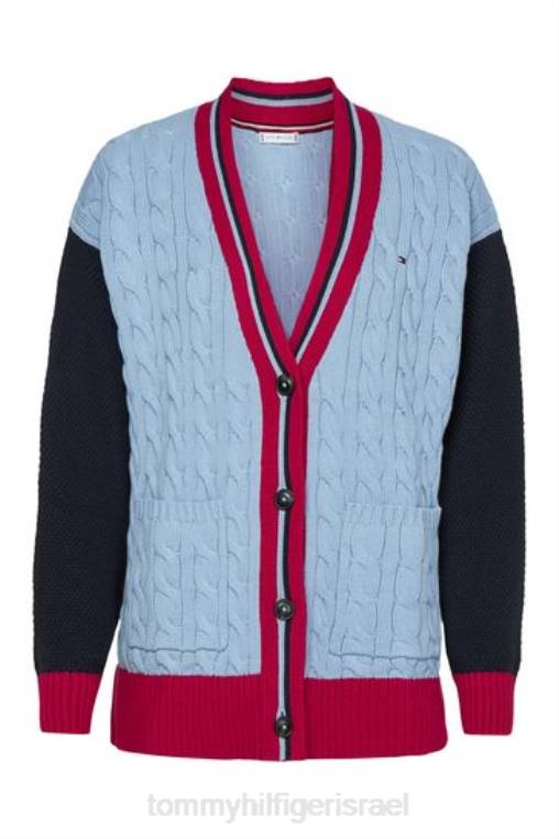 קרדיגן סרוג בכבלים NX203187 כְּחוֹל Tommy Hilfiger
