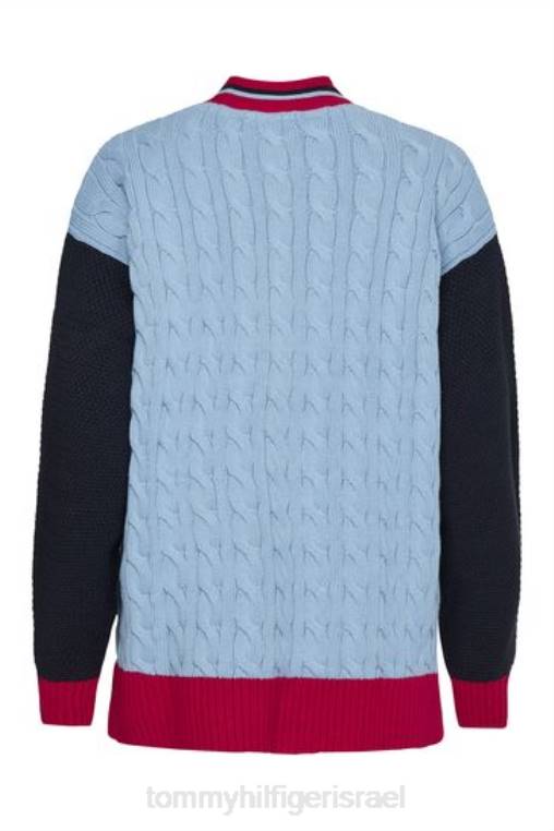 קרדיגן סרוג בכבלים NX203187 כְּחוֹל Tommy Hilfiger