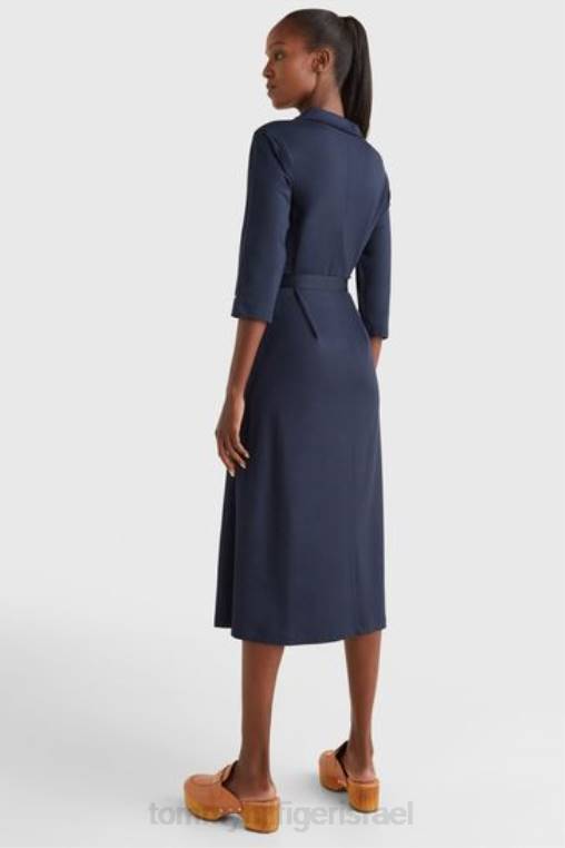 שמלת מידי חולצה NX203192 כְּחוֹל Tommy Hilfiger