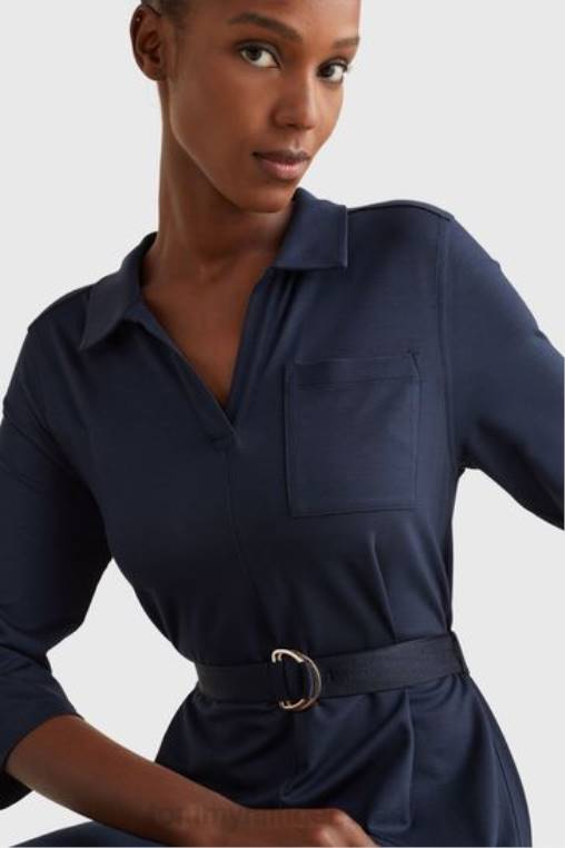 שמלת מידי חולצה NX203192 כְּחוֹל Tommy Hilfiger