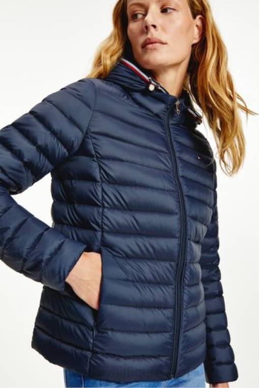 מעיל פוך קל משקל NX203195 כְּחוֹל Tommy Hilfiger