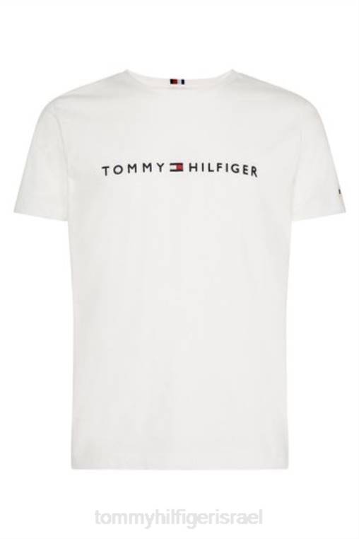 חולצת לוגו גדולה וגבוהה NX203198 לבן Tommy Hilfiger