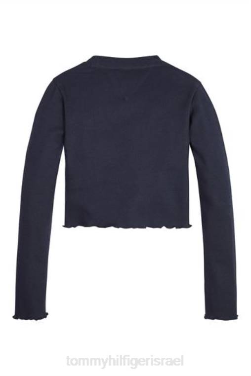 חלק עליון עם צלעות גרפי NX203203 כְּחוֹל Tommy Hilfiger