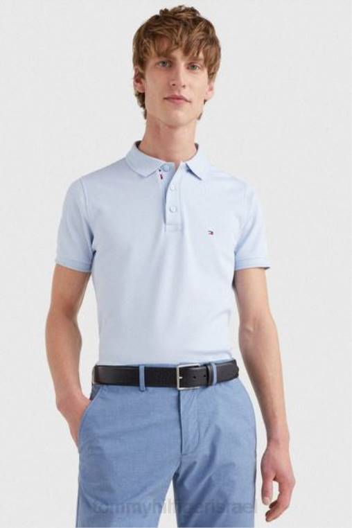 חולצת פולו דקה בועה NX203235 כְּחוֹל Tommy Hilfiger