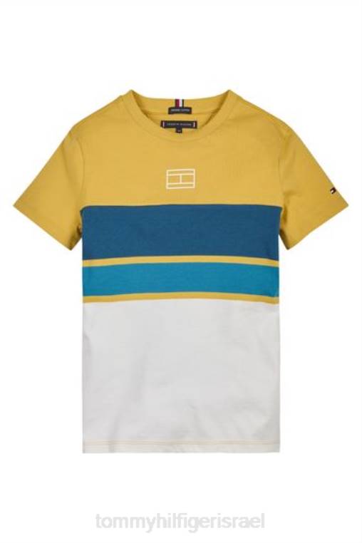 חולצת טריקו פס רוגבי NX203251 צהוב Tommy Hilfiger
