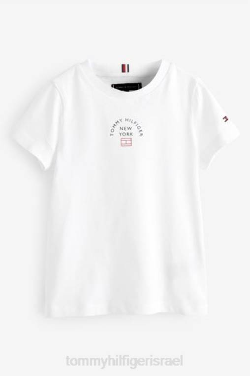 חולצת טריקו עם לוגו NX203252 לבן Tommy Hilfiger