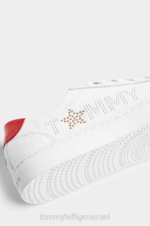 מכנסי כוכבים מתכתיים NX203261 אָדוֹם Tommy Hilfiger