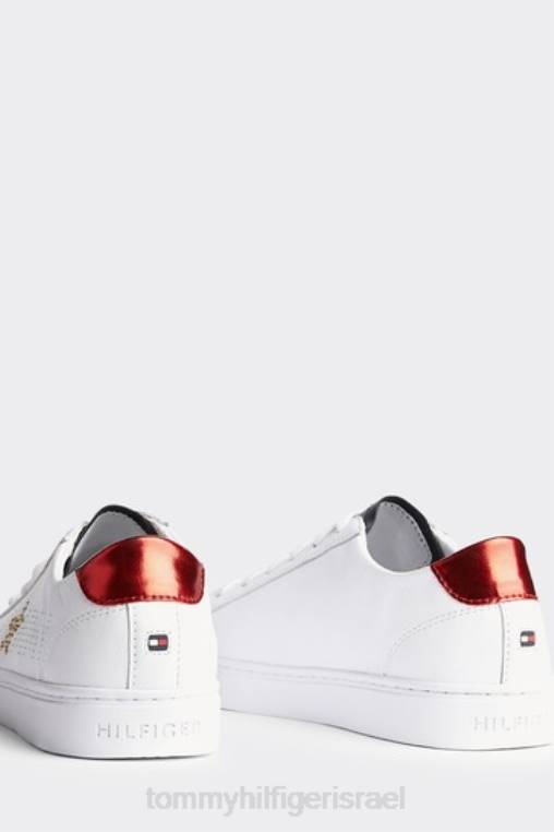 מכנסי כוכבים מתכתיים NX203261 אָדוֹם Tommy Hilfiger