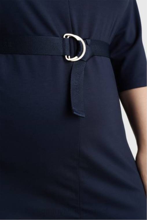 שמלת חולצת מידי רגועה עם עקומה NX203264 כְּחוֹל Tommy Hilfiger