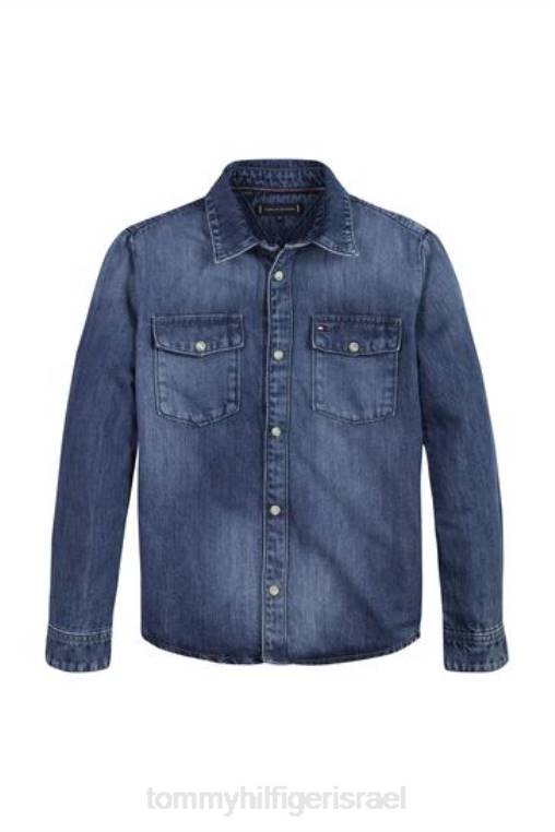 חולצת ג'ינס קנבוס NX203288 כְּחוֹל Tommy Hilfiger
