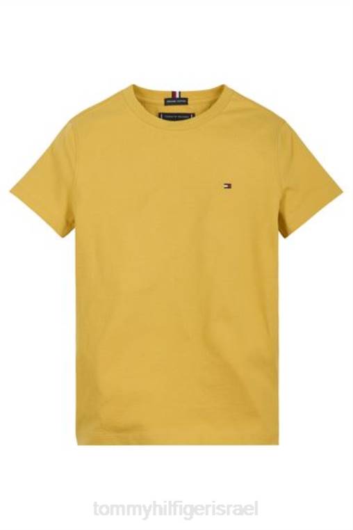 חולצת כותנה חיונית NX203295 צהוב Tommy Hilfiger