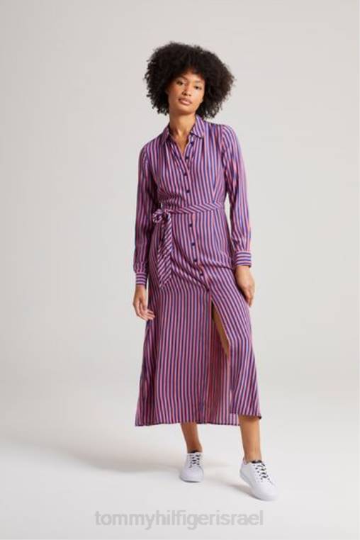 שמלת חולצת מקסי NX203312 כְּחוֹל Tommy Hilfiger