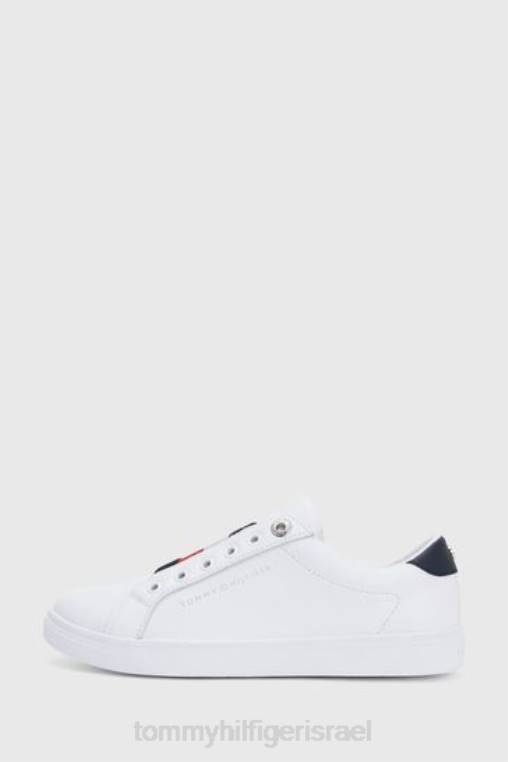 מאמנים אלסטיים NX203330 לבן Tommy Hilfiger