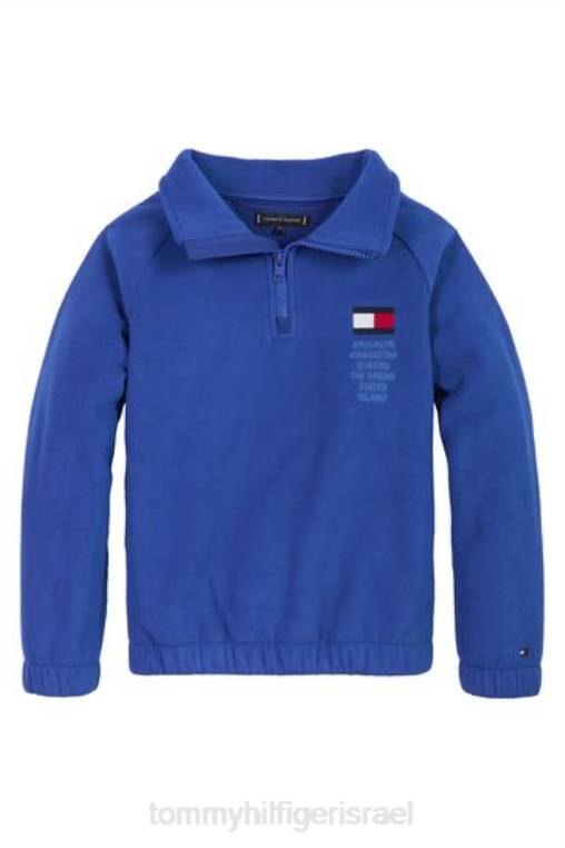 מגשר צמר גרפי עם צווארון מדומה NX203342 כְּחוֹל Tommy Hilfiger