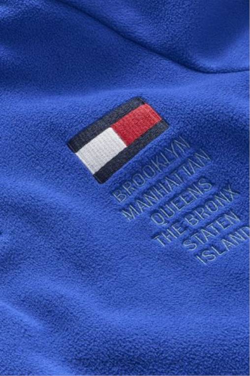 מגשר צמר גרפי עם צווארון מדומה NX203342 כְּחוֹל Tommy Hilfiger