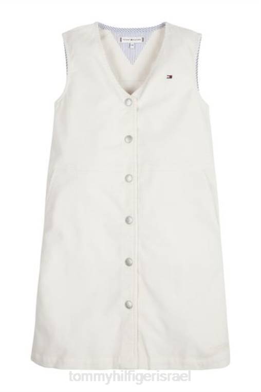 שמלת קורדרוי NX203372 קרם Tommy Hilfiger