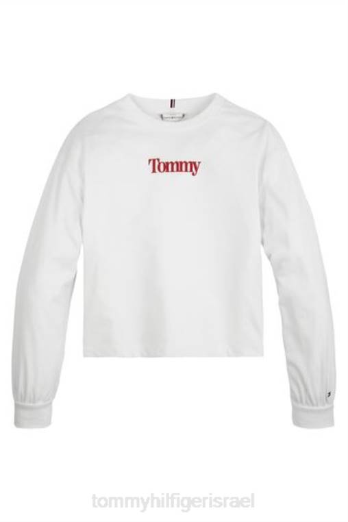 חולצת טריקו נצחית עם שרוולים ארוכים NX203380 לבן Tommy Hilfiger