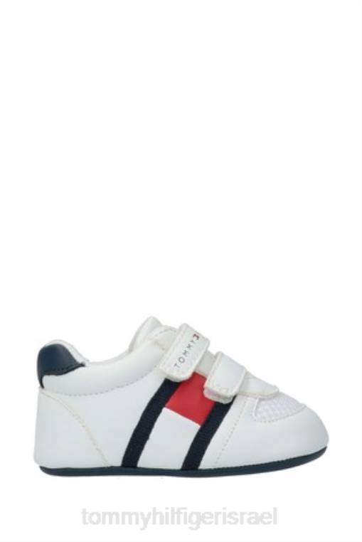 מאמנים דגל נעלי עריסה סקוטש NX203382 לבן Tommy Hilfiger