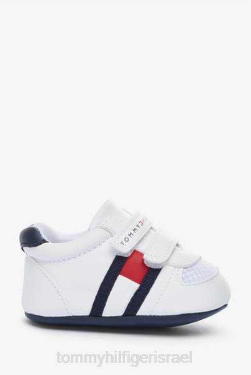 מאמנים דגל נעלי עריסה סקוטש NX203382 לבן Tommy Hilfiger