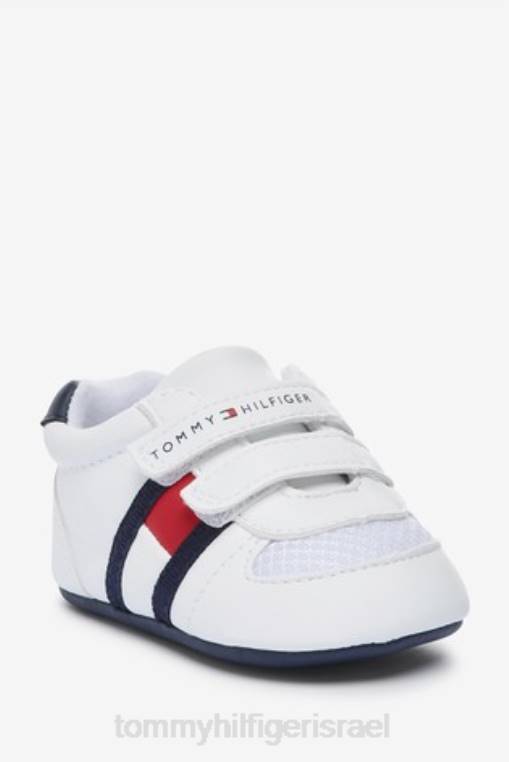 מאמנים דגל נעלי עריסה סקוטש NX203382 לבן Tommy Hilfiger