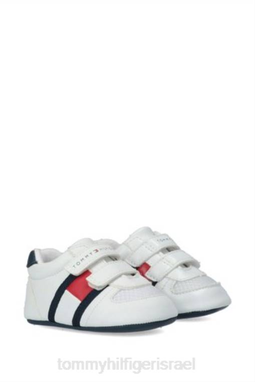 מאמנים דגל נעלי עריסה סקוטש NX203382 לבן Tommy Hilfiger