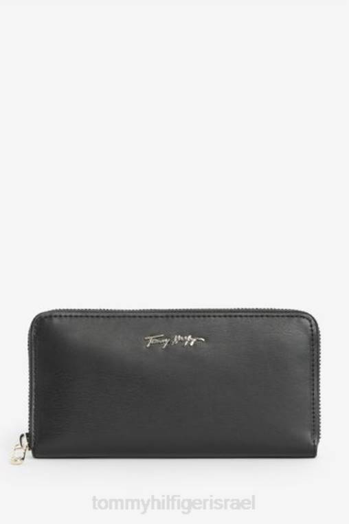 רוכסן גדול מסביב לארנק NX203395 שָׁחוֹר Tommy Hilfiger