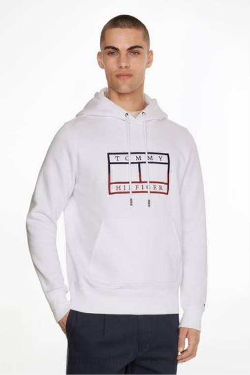 קפוצ'ון מתאר דגל NX203402 לבן Tommy Hilfiger