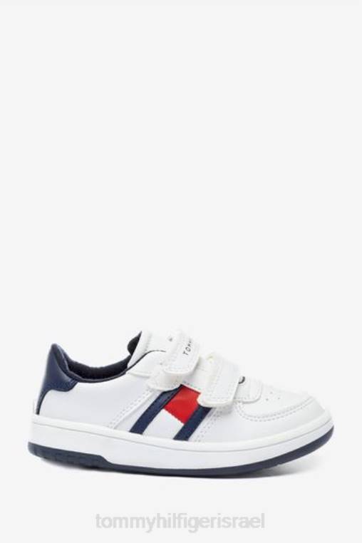 נעלי סקוטש בגזרה נמוכה NX203405 לבן Tommy Hilfiger