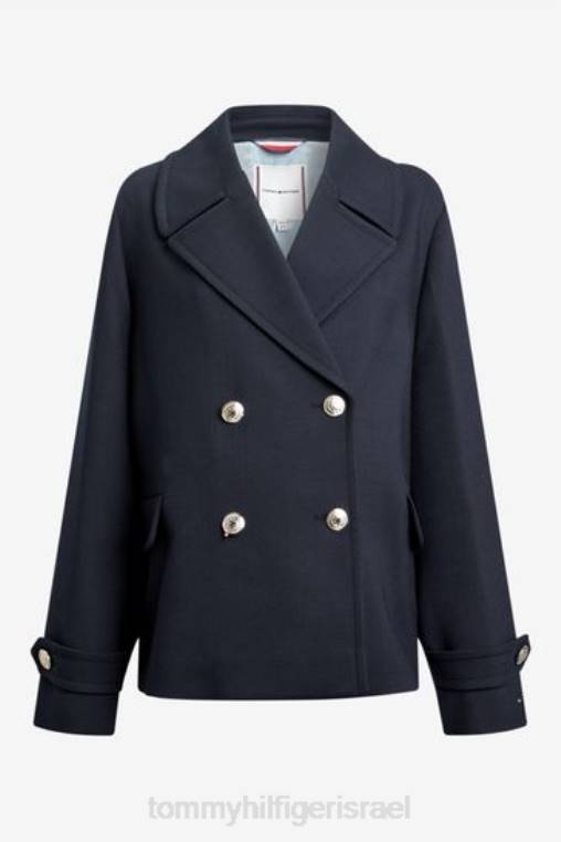 תערובת צמר עקומה NX203408 כְּחוֹל Tommy Hilfiger