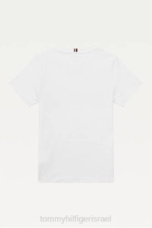 חולצת צלעות דגל NX203411 לבן Tommy Hilfiger