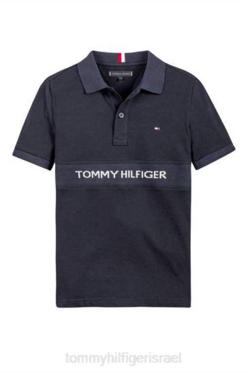 חולצת פולו ג'קארד NX203422 כְּחוֹל Tommy Hilfiger